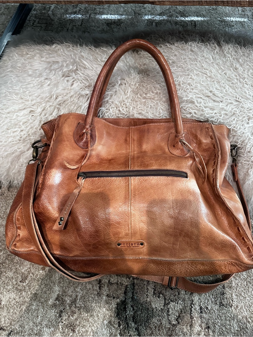 BedStu Rockaway Leather Tote Handbag-Like New! - Picture 2 of 5